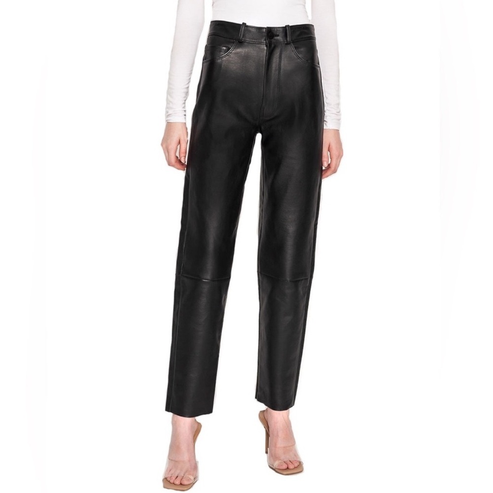 Lamarque Black Leather Pants - Picture 12 of 12